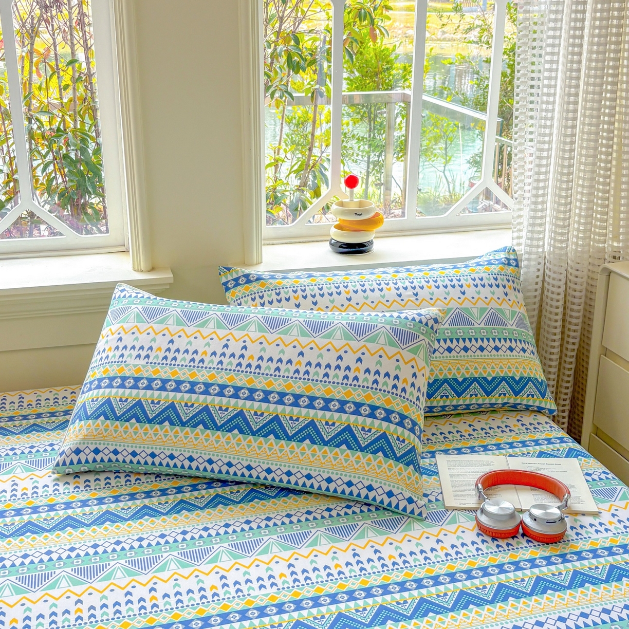 91家纺网 家纺一手货源 找家纺 青泽家纺 2025新款原棉标老粗布系列床单三件套 追梦