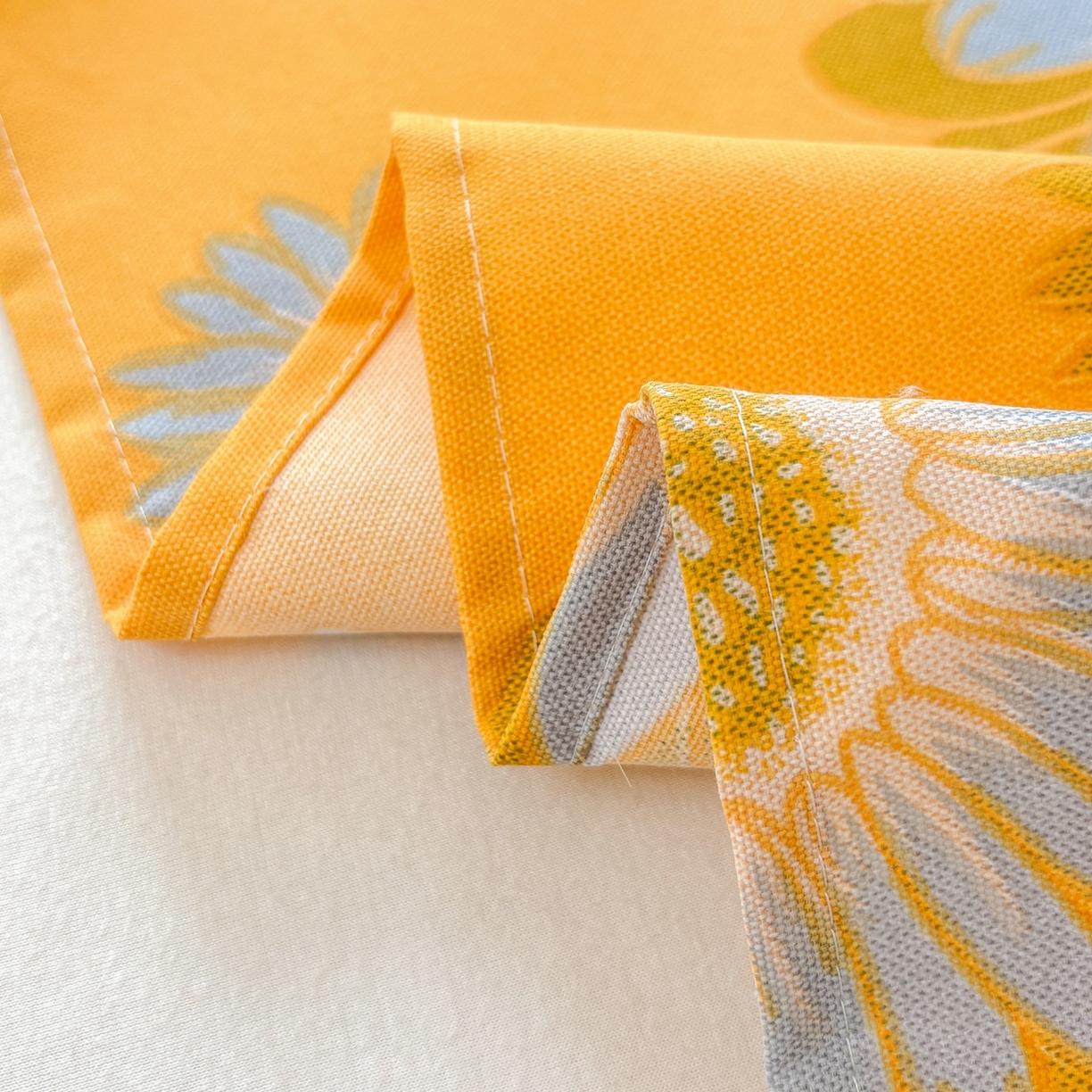 91家纺网 家纺一手货源 找家纺 青泽家纺 2025新款原棉标老粗布系列床单三件套 向阳花