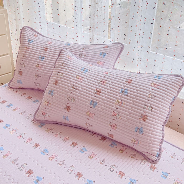 91家纺网 家纺一手货源 找家纺 （总）贝扬思家纺 2026新款云感双层纱7A抗菌夏被四件套系列-栀夏系列