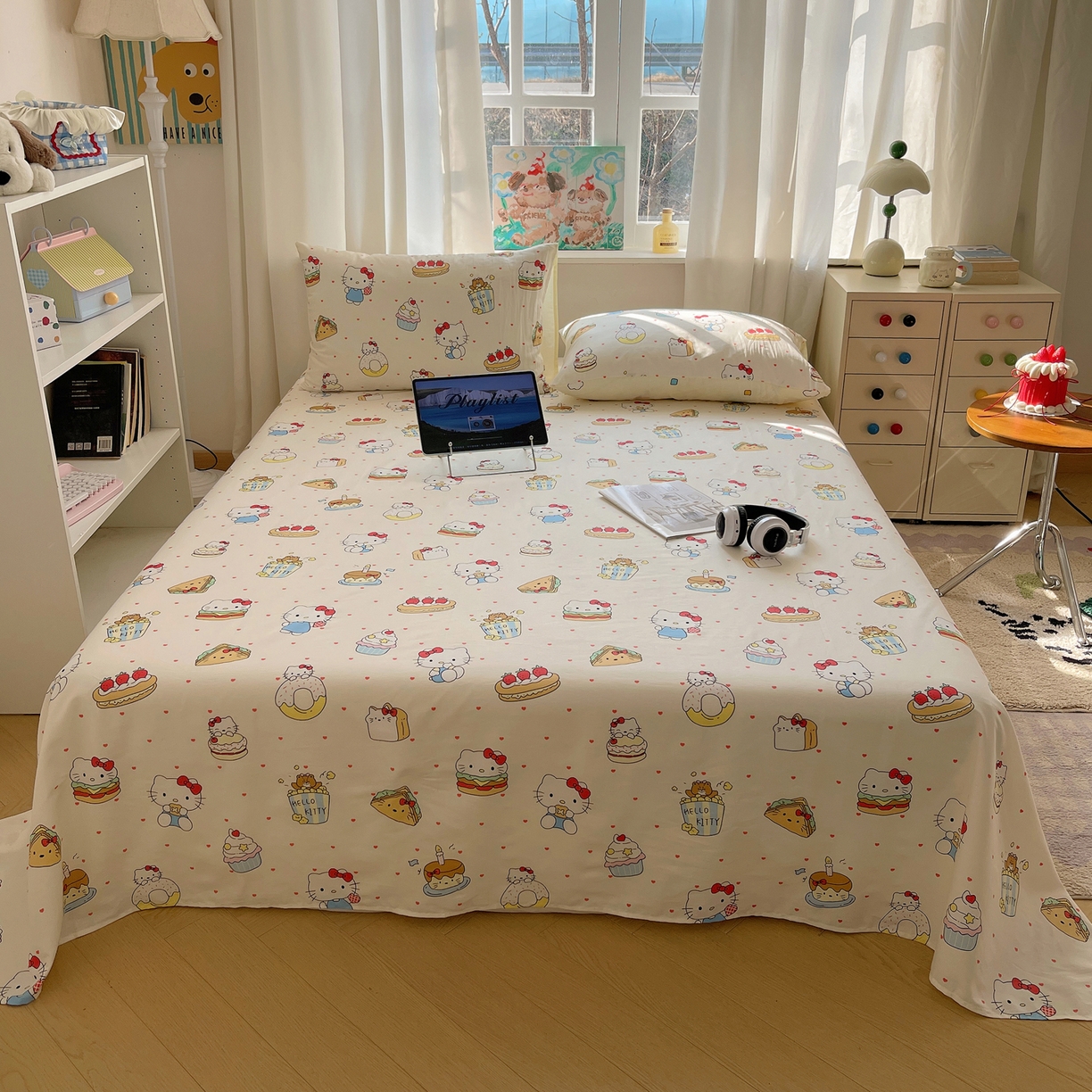 91家纺网 家纺一手货源 找家纺 （总）六巷胡同 2026新款40支全棉13070INS卡通全棉单品床单