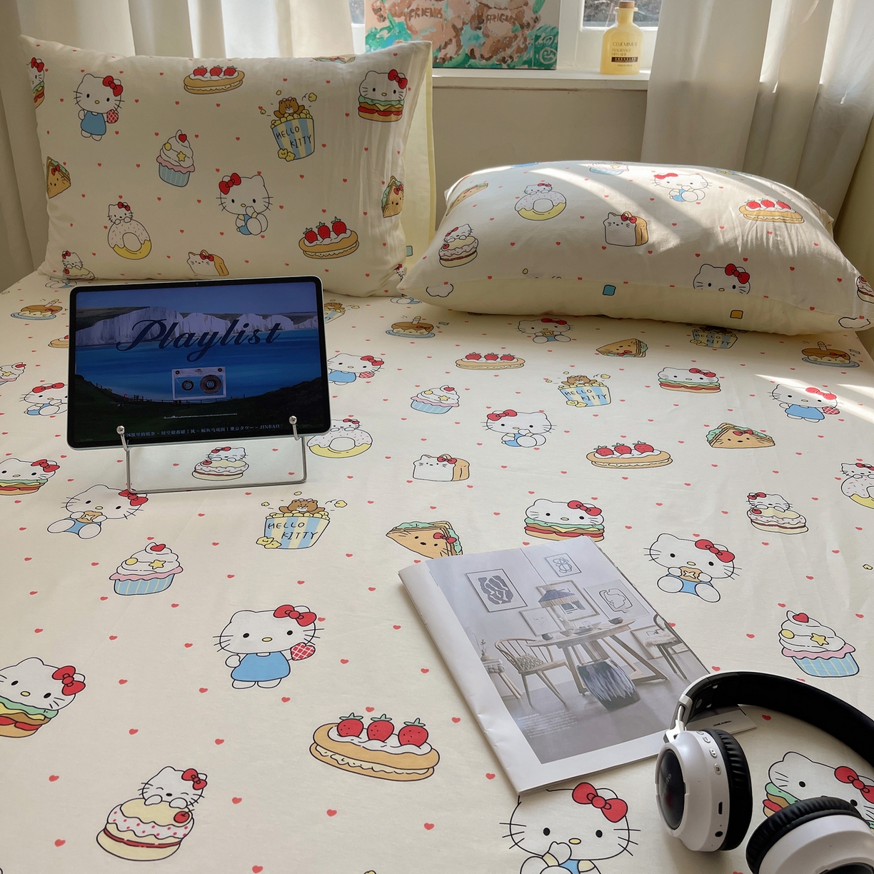 91家纺网 家纺一手货源 找家纺 （总）六巷胡同 2026新款40支全棉13070INS卡通全棉单品床单