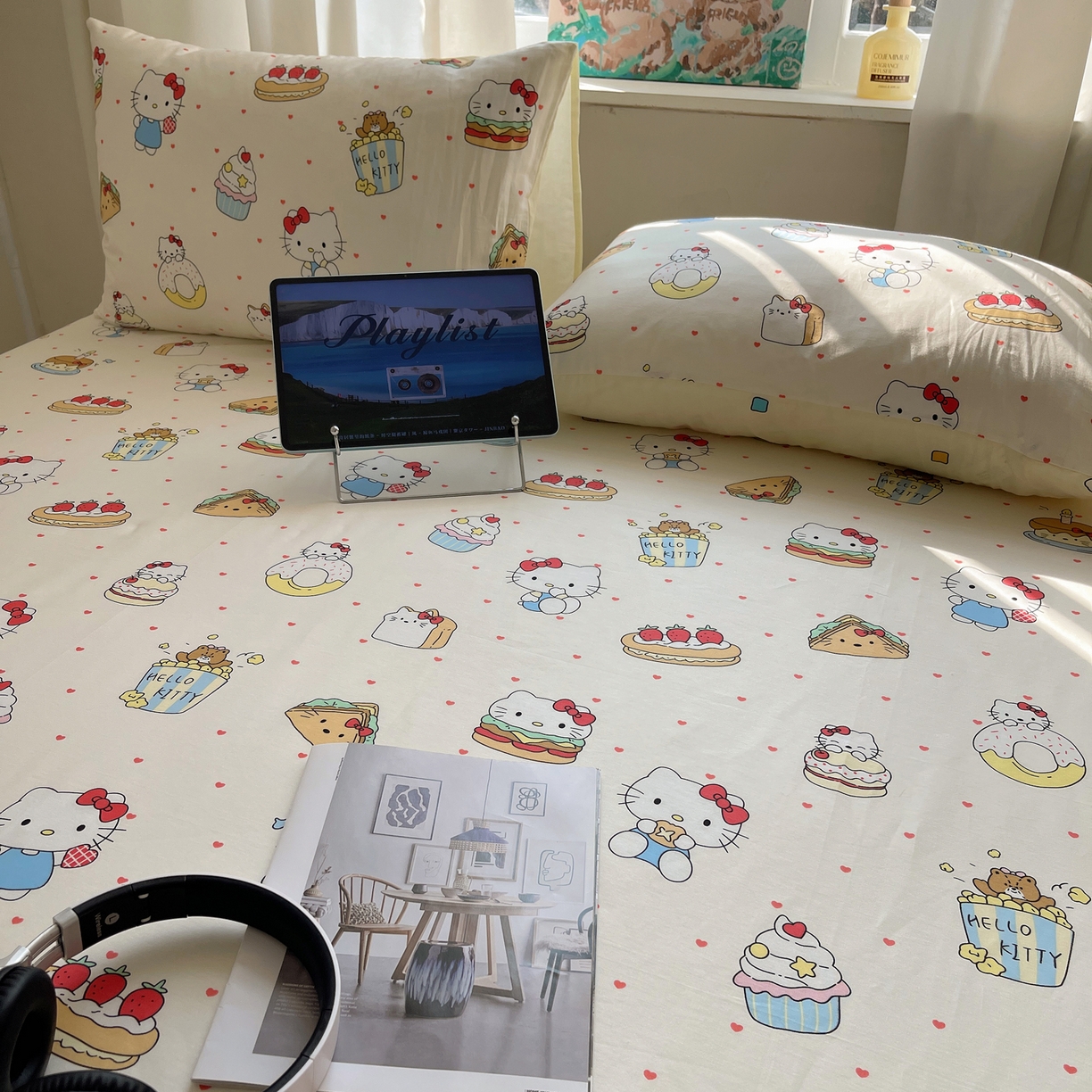 91家纺网 家纺一手货源 找家纺 （总）六巷胡同 2026新款40支全棉13070INS卡通全棉单品床单