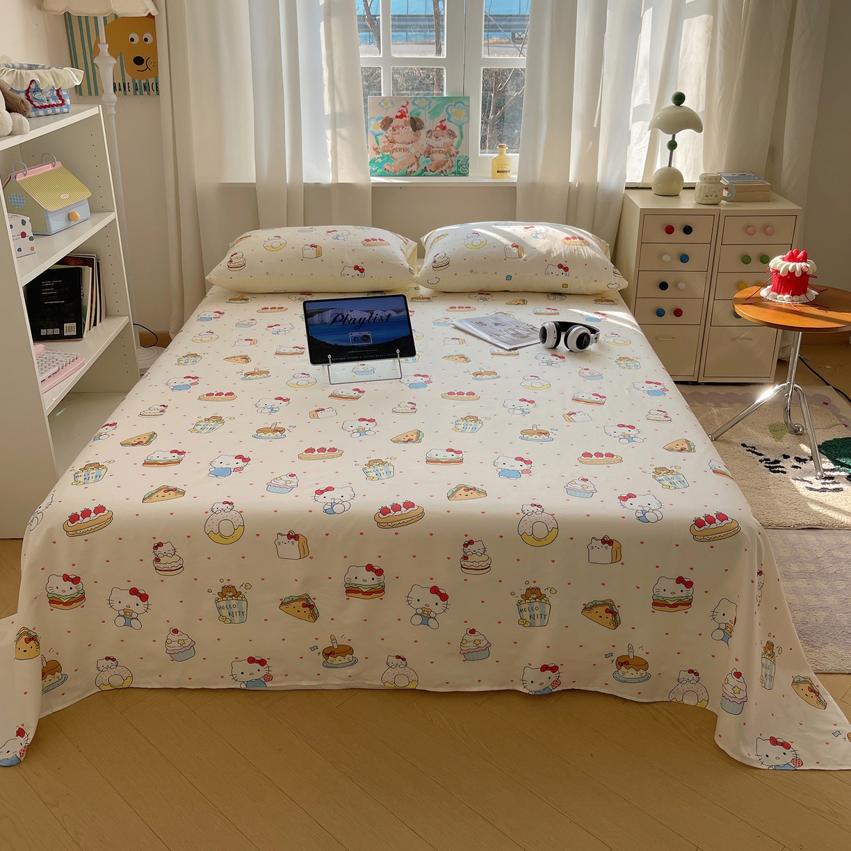 91家纺网 家纺一手货源 找家纺 （总）六巷胡同 2026新款40支全棉13070INS卡通全棉单品床单