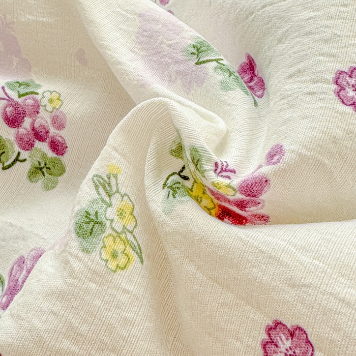 91家纺网 家纺一手货源 找家纺 贝扬思家纺 2026新款云感双层纱抗菌花边夏被-晴风系列 晴风-葡萄多多