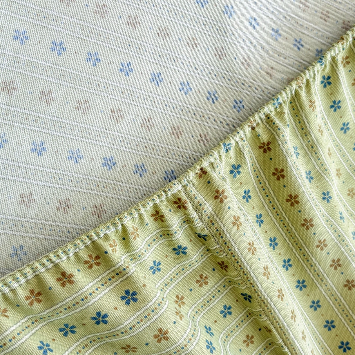 91家纺网 家纺一手货源 找家纺 青泽家纺 2025新款原棉老粗布床笠系列 沐研绿