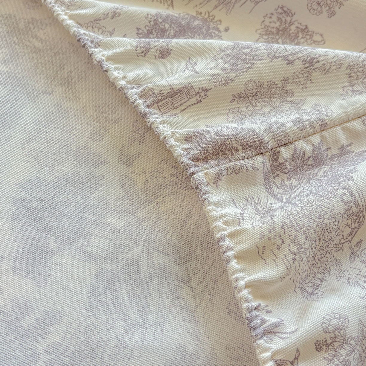 91家纺网 家纺一手货源 找家纺 青泽家纺 2025新款原棉老粗布床笠系列 森林秘境