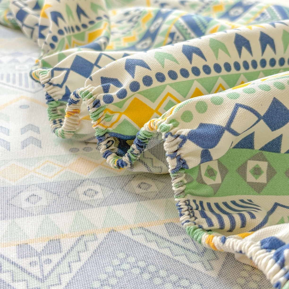 91家纺网 家纺一手货源 找家纺 青泽家纺 2025新款原棉老粗布床笠系列 追梦