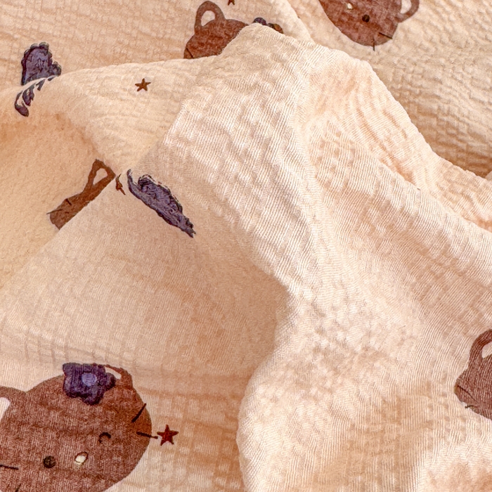 91家纺网 家纺一手货源 找家纺 梦舒阳家纺 新款泡芙棉双层纱四件套皱皱纱四季款泡芙纱四件套现货充足 曲奇猫