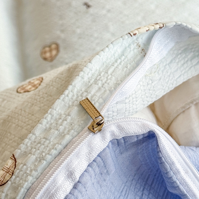 91家纺网 家纺一手货源 找家纺 梦舒阳家纺 新款泡芙棉双层纱四件套皱皱纱四季款泡芙纱四件套现货充足 兰心