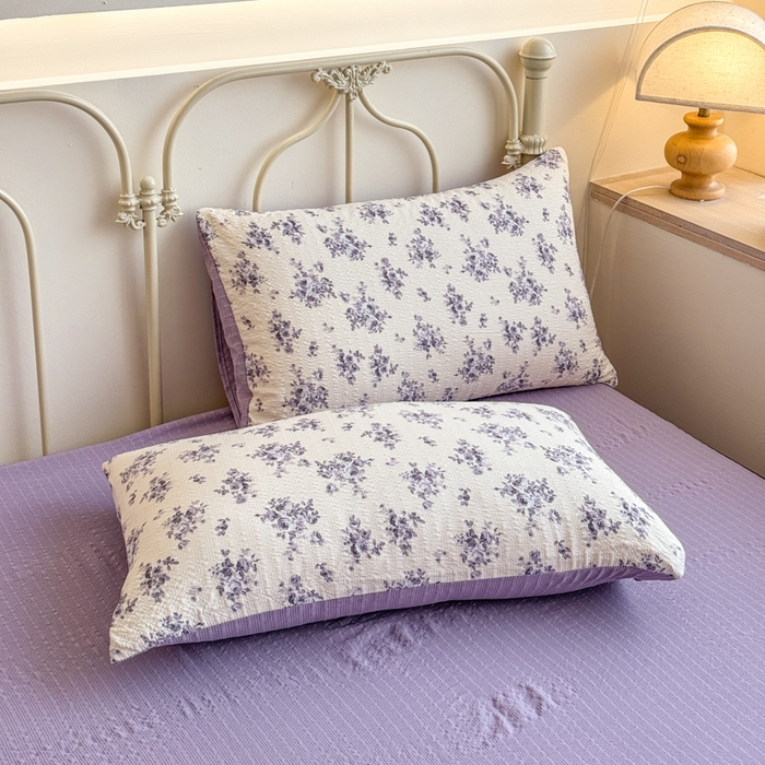 91家纺网 家纺一手货源 找家纺 梦舒阳家纺 新款泡芙棉双层纱四件套皱皱纱四季款泡芙纱四件套现货充足 芸汐