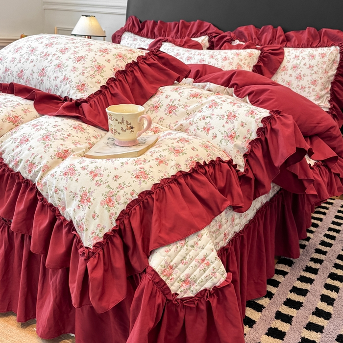 91家纺网 家纺一手货源 找家纺 苏拉家居 2025新款加厚0.5纯色凉感丝乳胶凉席夏被四件套 方格-水绿