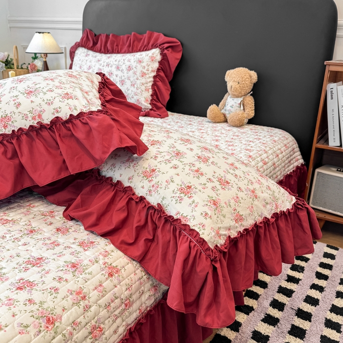 91家纺网 家纺一手货源 找家纺 （总）云木里 2026新款古法水洗棉印花床盖四件套