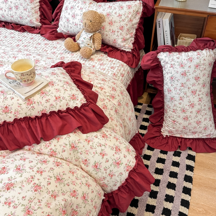 91家纺网 家纺一手货源 找家纺 （总）云木里 2026新款古法水洗棉印花床盖四件套