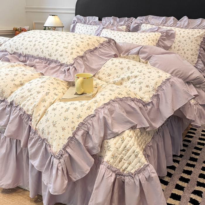 91家纺网 家纺一手货源 找家纺 （总）云木里 2026新款古法水洗棉印花床盖四件套