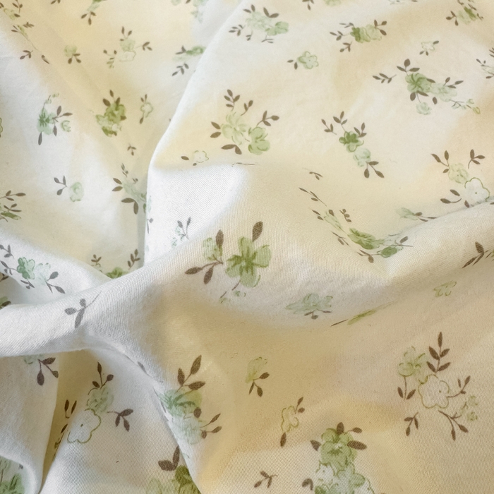 91家纺网 家纺一手货源 找家纺 云木里 2026新款古法水洗棉印花床盖四件套 林间小兔