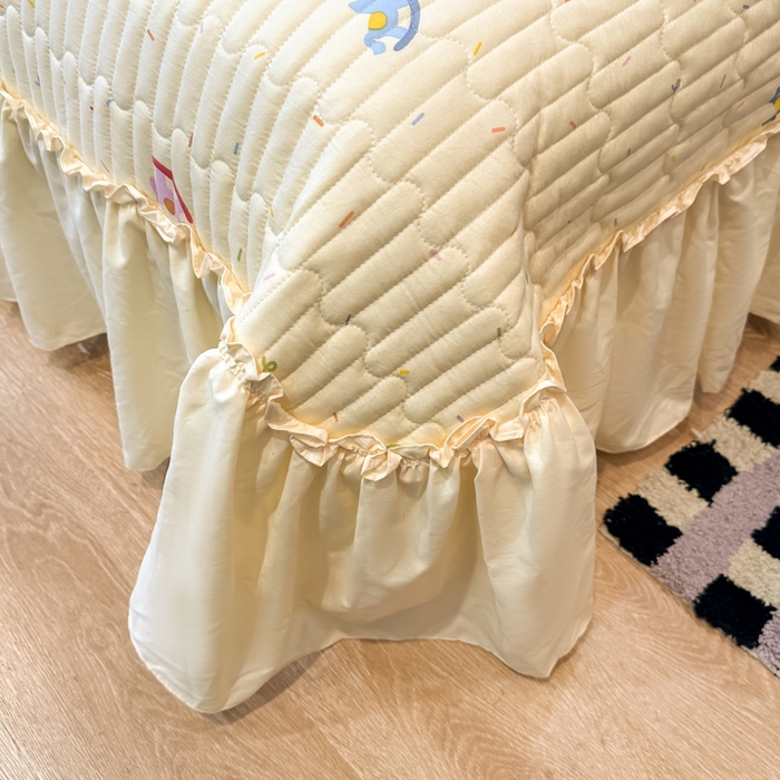 91家纺网 家纺一手货源 找家纺 云木里 2026新款古法水洗棉印花床盖四件套 好运木马