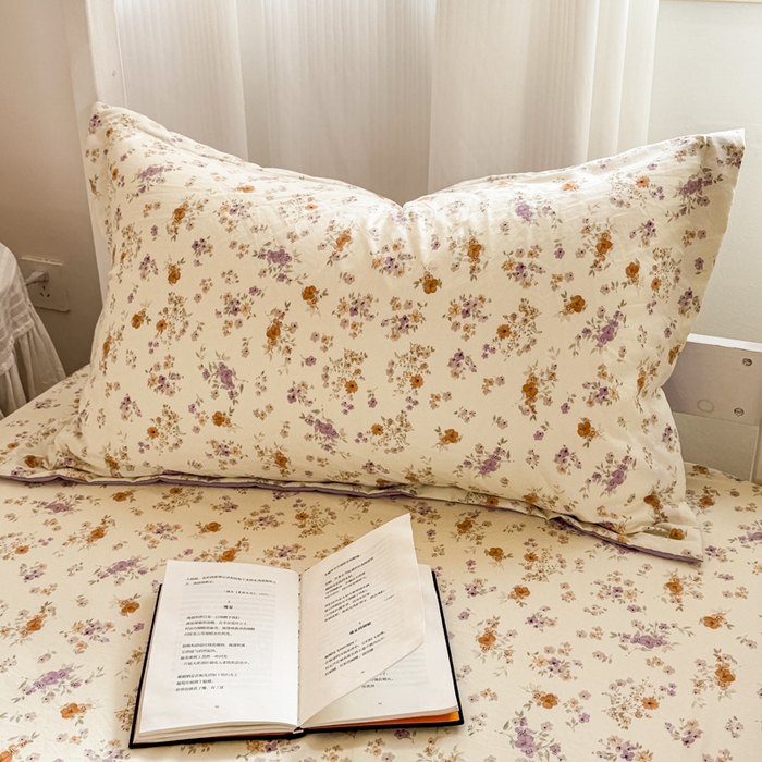 91家纺网 家纺一手货源 找家纺 禧缘家纺（原梦想家） 2026新款仿棉学生三件套云感棉 木槿花开