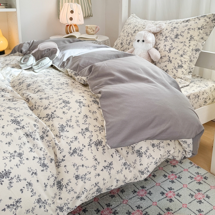 91家纺网 家纺一手货源 找家纺 禧缘家纺（原梦想家） 2026新款仿棉学生三件套云感棉 栀子花信