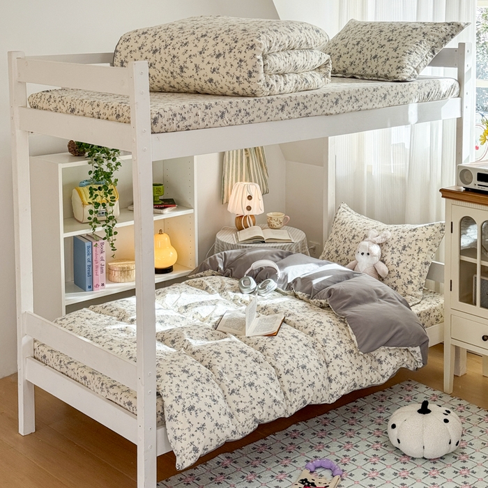 禧缘家纺（原梦想家） 2026新款仿棉学生三件套云感棉 栀子花信