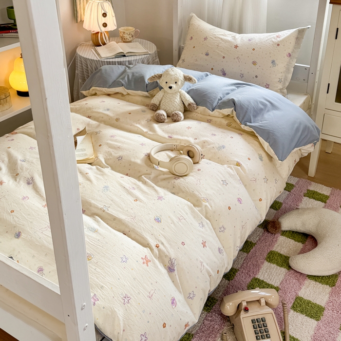 91家纺网 家纺一手货源 找家纺 禧缘家纺（原梦想家） 2026新款仿棉学生三件套云感棉 梦幻海洋