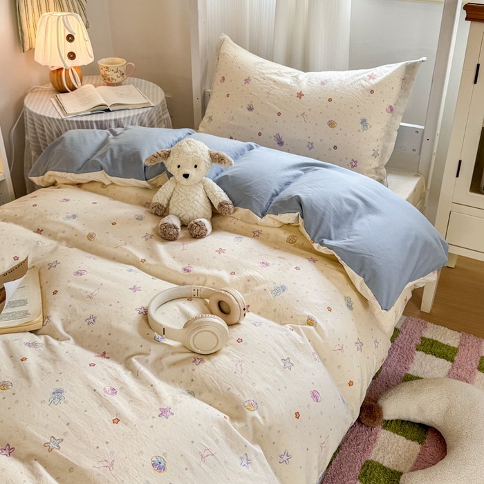 91家纺网 家纺一手货源 找家纺 禧缘家纺（原梦想家） 2026新款仿棉学生三件套云感棉 梦幻海洋