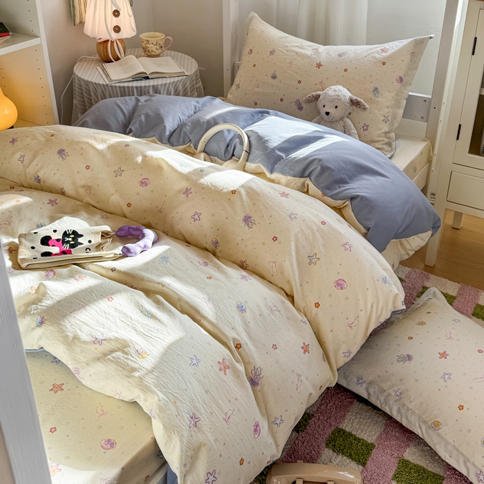 91家纺网 家纺一手货源 找家纺 禧缘家纺（原梦想家） 2026新款仿棉学生三件套云感棉 梦幻海洋