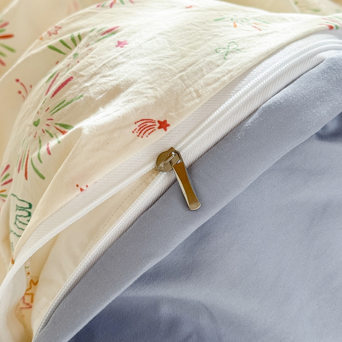 91家纺网 家纺一手货源 找家纺 禧缘家纺（原梦想家） 2026新款仿棉学生三件套云感棉 人间烟花