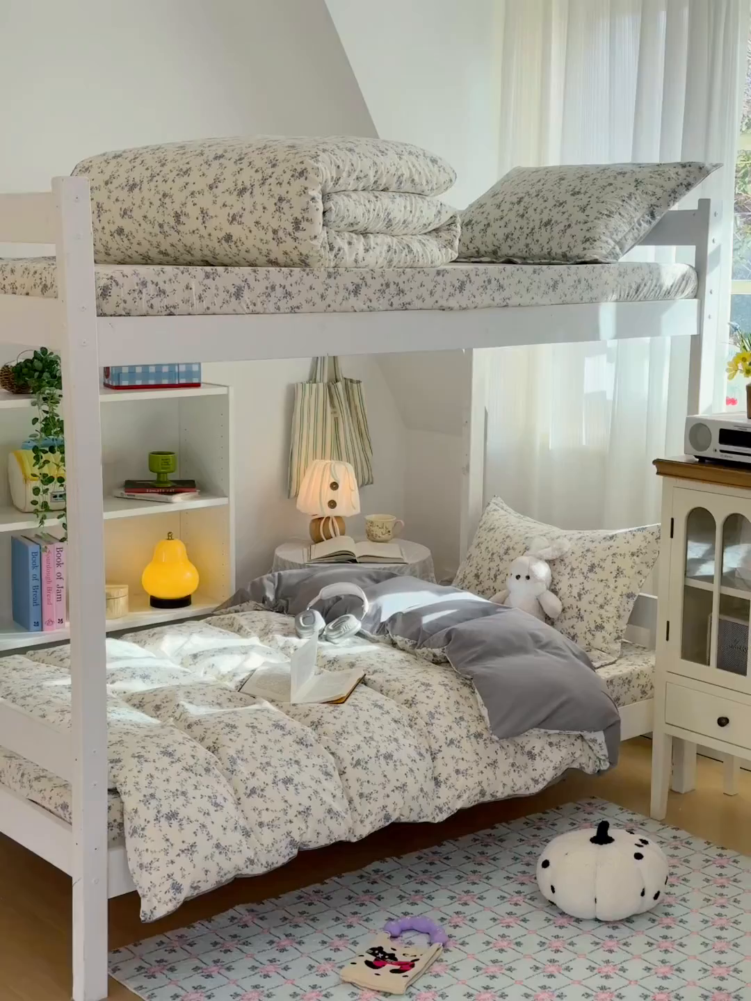 91家纺网 家纺一手货源 找家纺 禧缘家纺（原梦想家） 2026新款仿棉学生三件套云感棉 栀子花信