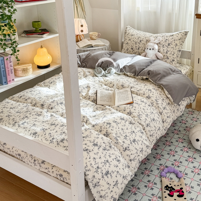 91家纺网 家纺一手货源 找家纺 禧缘家纺（原梦想家） 2026新款仿棉学生三件套云感棉 栀子花信