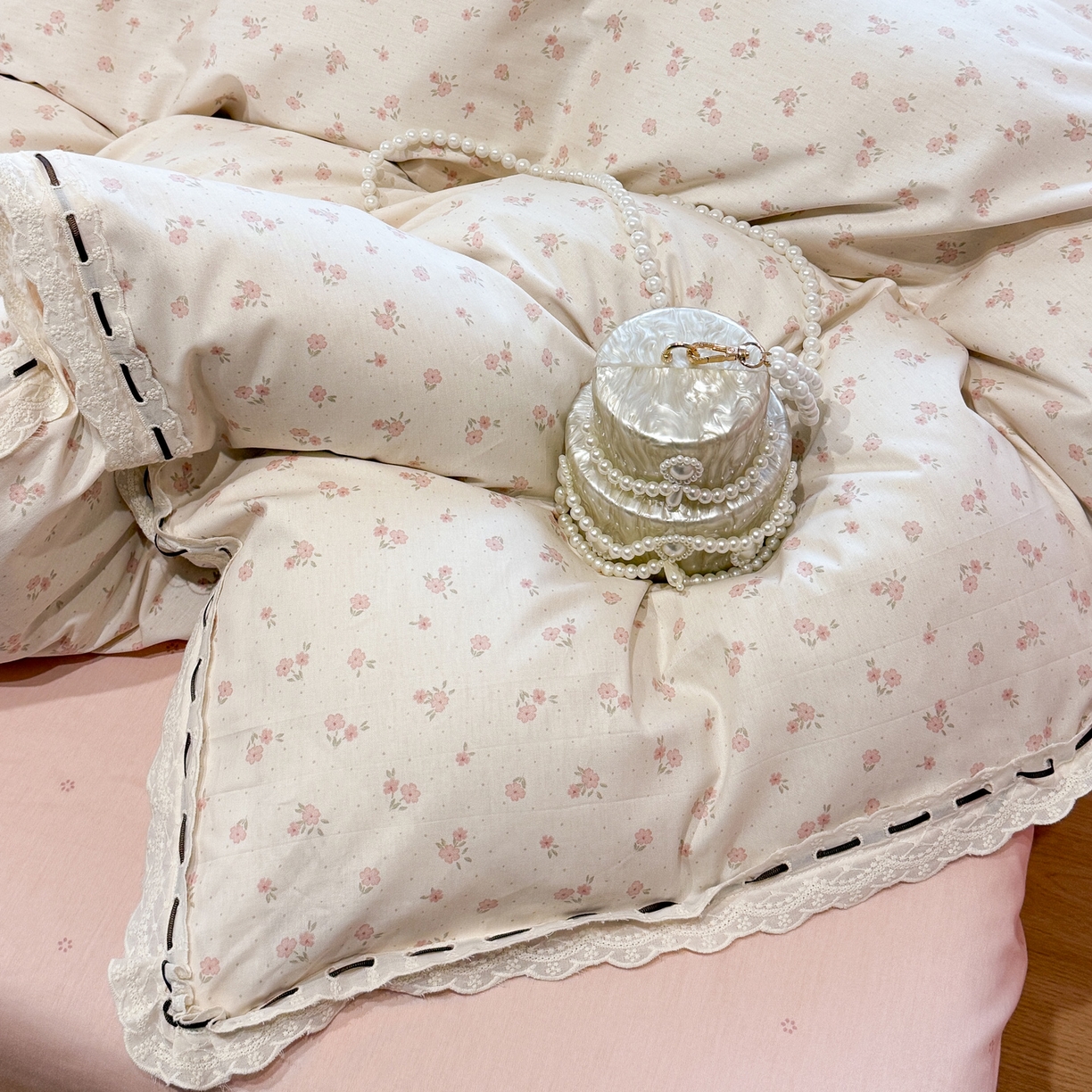 91家纺网 家纺一手货源 找家纺 （总）欣宜家纺 2026新款全棉纯棉法式小清新复古碎花四件套