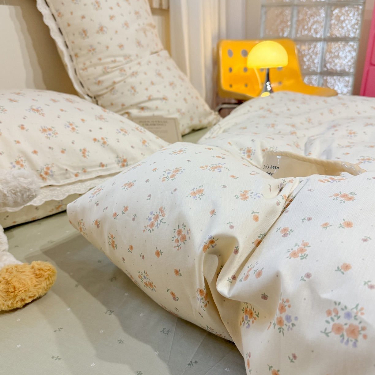 91家纺网 家纺一手货源 找家纺 欣宜家纺 2026新款全棉纯棉法式小清新复古碎花四件套 芙兰