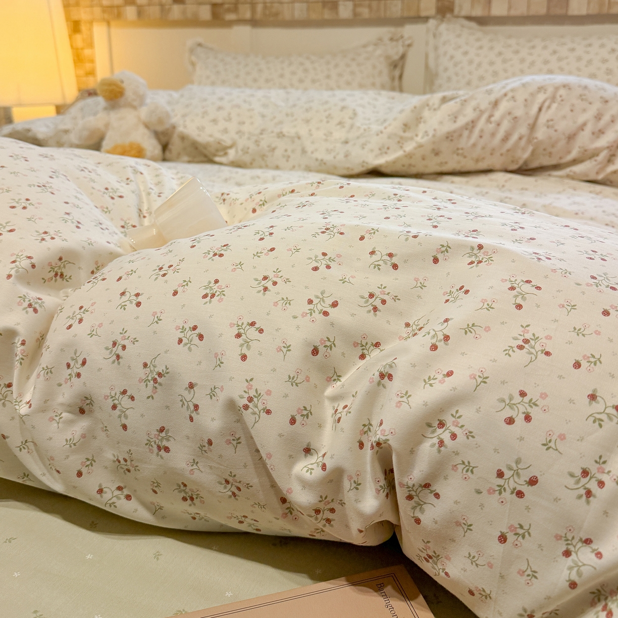 91家纺网 家纺一手货源 找家纺 欣宜家纺 2026新款全棉纯棉法式小清新复古碎花四件套 粉枝蔓