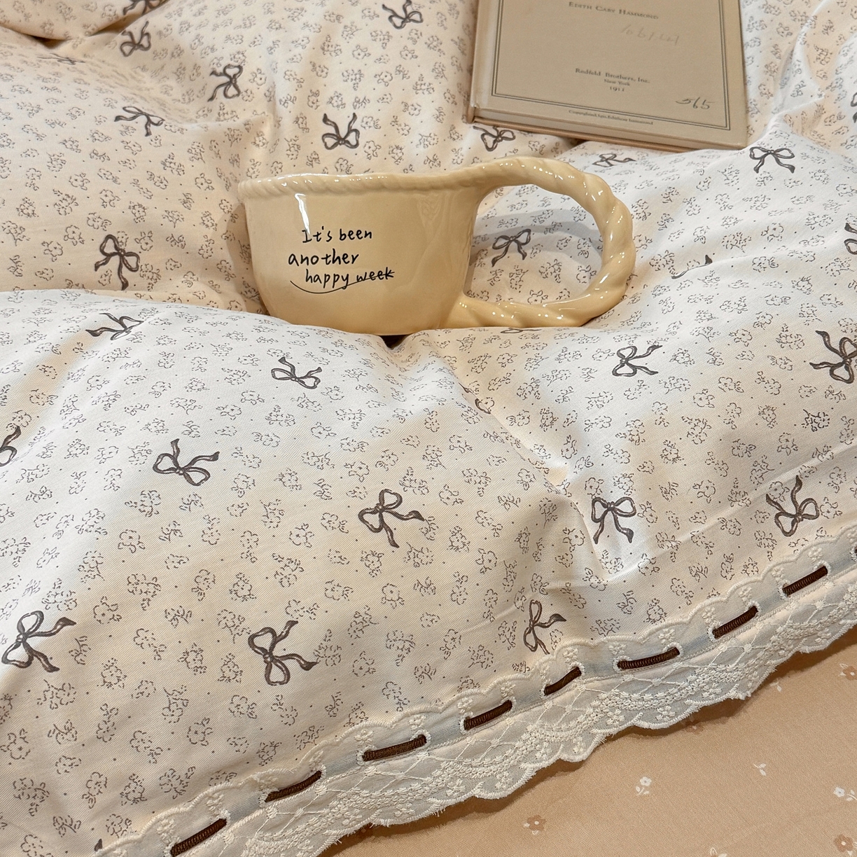 91家纺网 家纺一手货源 找家纺 欣宜家纺 2026新款全棉纯棉法式小清新复古碎花四件套 黛西