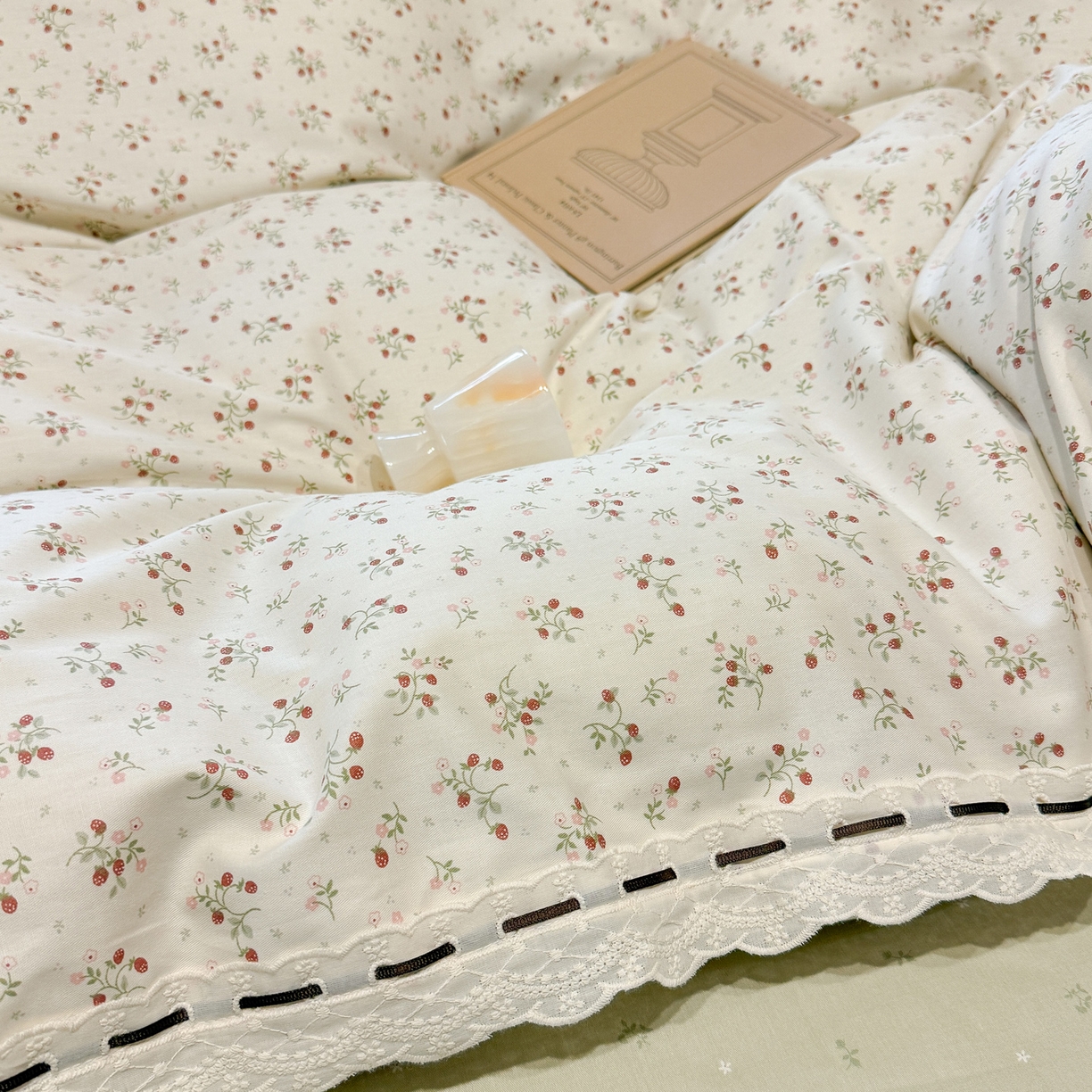 91家纺网 家纺一手货源 找家纺 欣宜家纺 2026新款全棉纯棉法式小清新复古碎花四件套 粉枝蔓