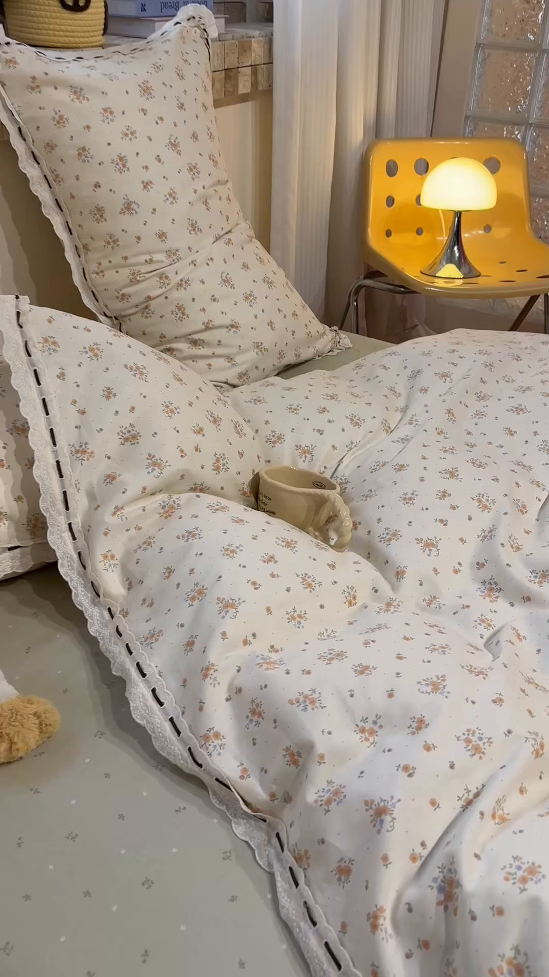 91家纺网 家纺一手货源 找家纺 欣宜家纺 2026新款全棉纯棉法式小清新复古碎花四件套 芙兰