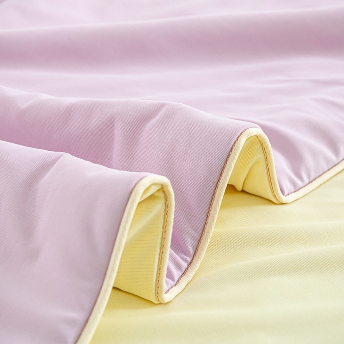 91家纺网 家纺一手货源 找家纺 爱彼家纺 2026春夏新款冰吸薄荷夏被A类氨纶凉感夏被防蚊冰薄荷夏被夏凉被空调被-系列三 薄荷紫