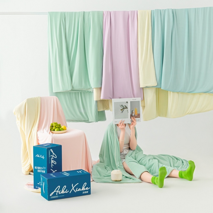 91家纺网 家纺一手货源 找家纺 爱彼家纺 2026春夏新款冰吸薄荷夏被A类氨纶凉感夏被防蚊冰薄荷夏被夏凉被空调被-系列三 组合图仅供展示不可下单