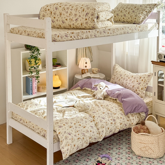 91家纺网 家纺一手货源 找家纺 禧缘家纺（原梦想家） 2026新款仿棉学生三件套云感棉 木槿花开