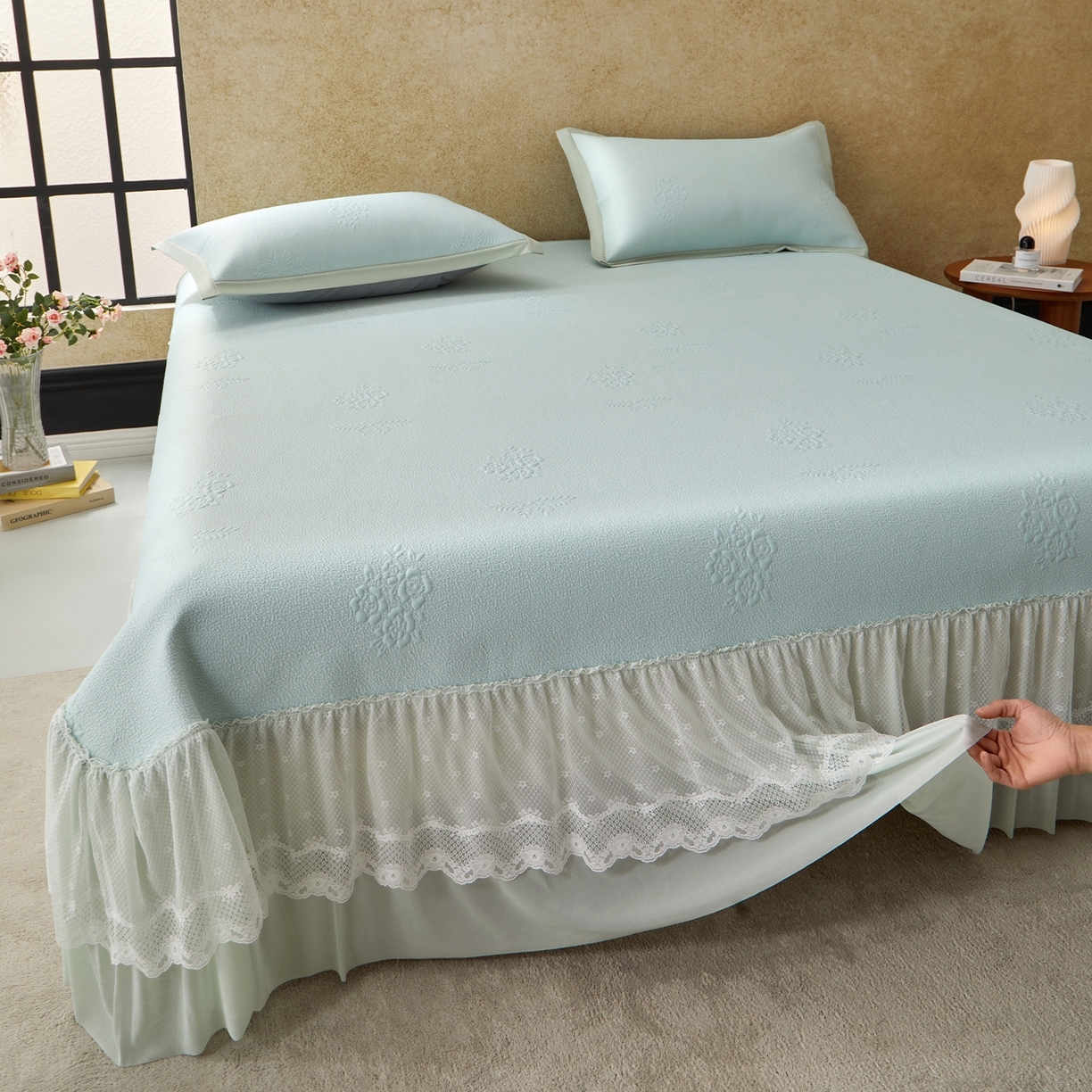 91家纺网 家纺一手货源 找家纺 （总）航途席业 2026新款山河清风冰藤席三明治款