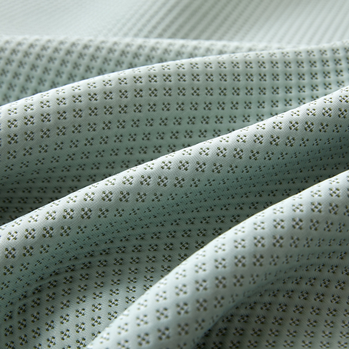 91家纺网 家纺一手货源 找家纺 航途席业 2026新款A类凉感豆豆床裙款凉席三件套-系列四 青柠星絮