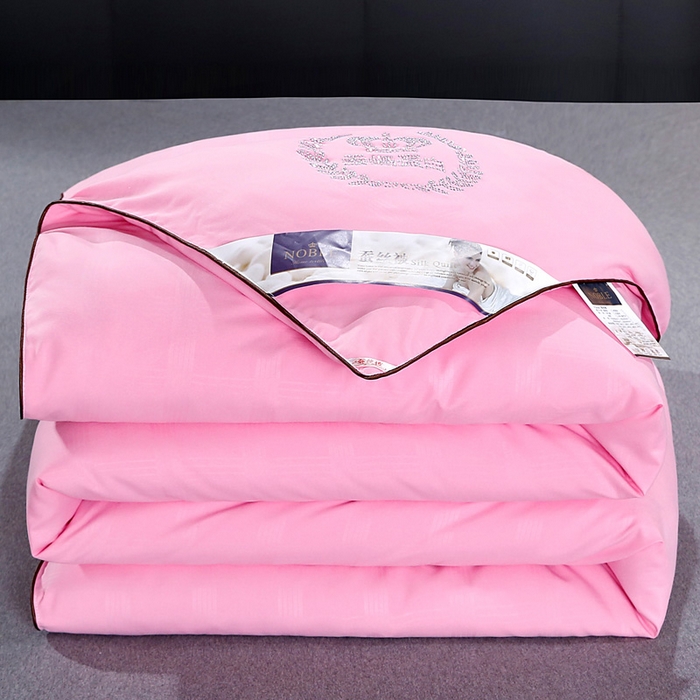 前程家纺2025被夏被春秋被冬被芯双胎被二合一拉链款子母被明艳粉