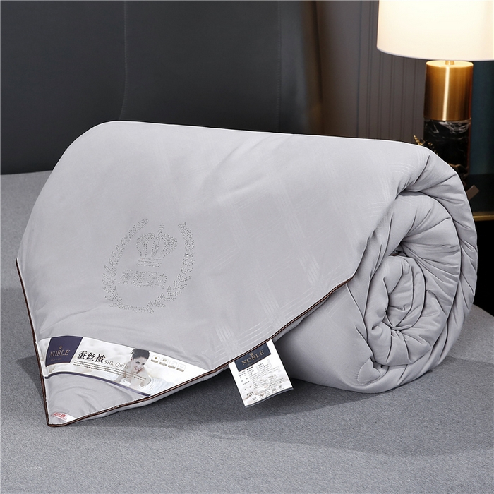 91家纺网 家纺一手货源 找家纺 前程家纺2025被夏被春秋被冬被芯双胎被二合一拉链款子母被绅士灰