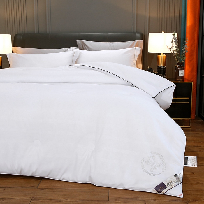 91家纺网 家纺一手货源 找家纺 前程家纺2025被夏被春秋被冬被芯双胎被二合一拉链款子母被月光白