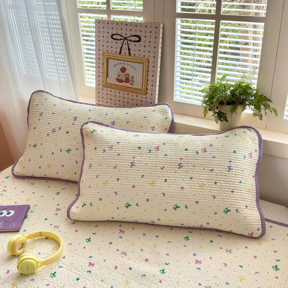 91家纺网 家纺一手货源 找家纺 老帅的工厂店 2026新款三角针泡芙夏被夏被夏凉被空调被床盖四件套 星月木马