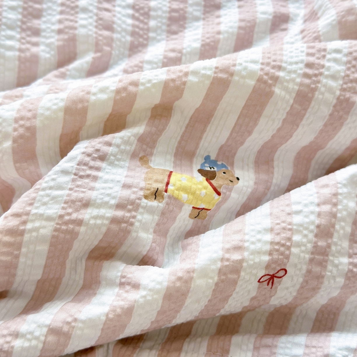 91家纺网 家纺一手货源 找家纺 老帅的工厂店 2026新款三角针泡芙夏被夏被夏凉被空调被床盖四件套 幸运狗