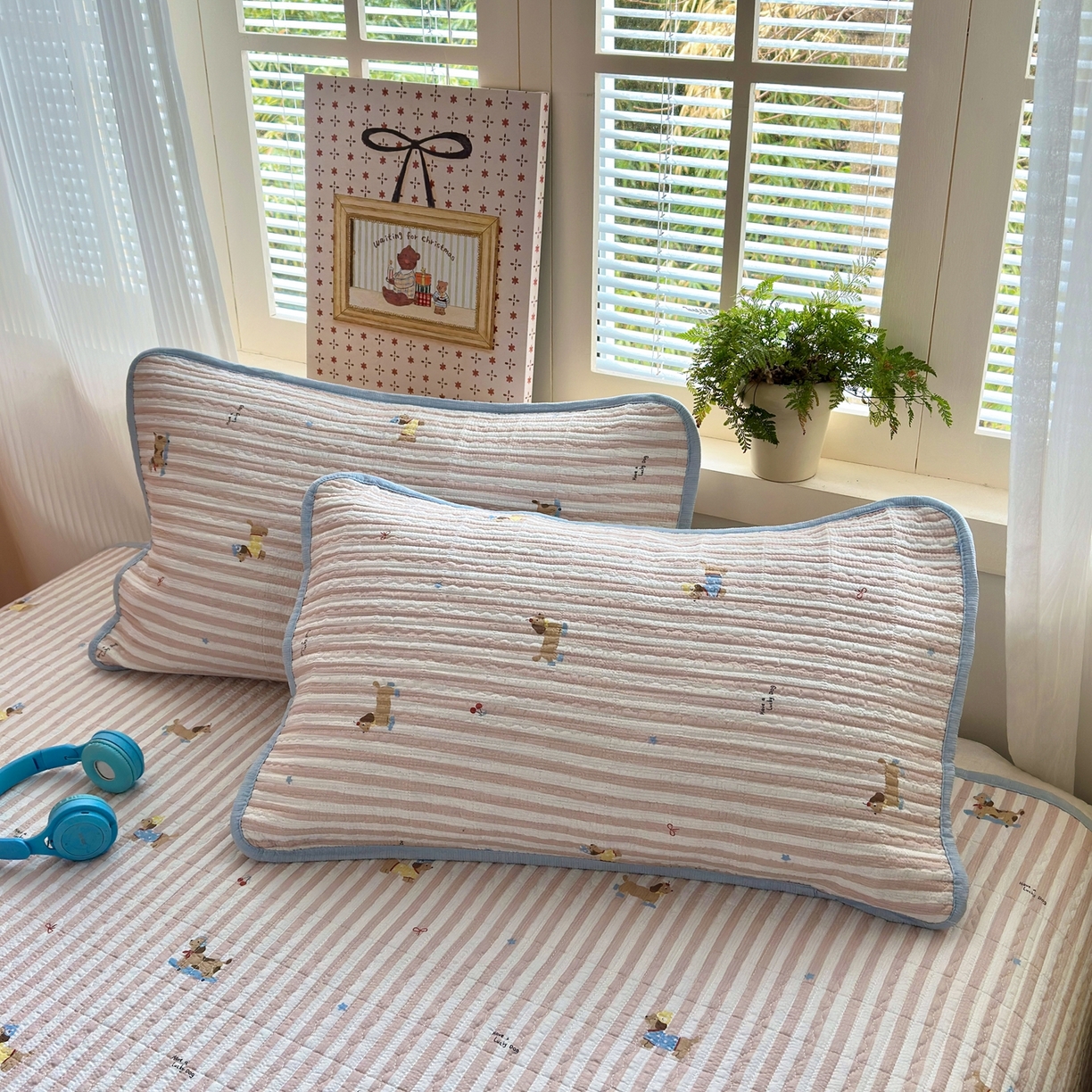 91家纺网 家纺一手货源 找家纺 老帅的工厂店 2026新款三角针泡芙夏被夏被夏凉被空调被床盖四件套 幸运狗