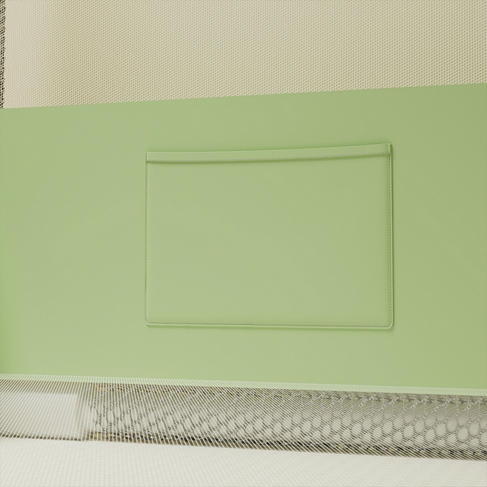 91家纺网 家纺一手货源 找家纺 壹和 2026新款坐床蚊帐外穿杆全底-有收纳袋-防摔蚊帐-自连接烤漆支架 绿色-熊猫