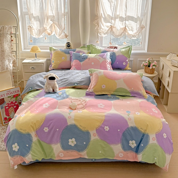 91家纺网 家纺一手货源 找家纺 鸿琪家纺 2025新款全棉12868四件套多规格纯棉四件套