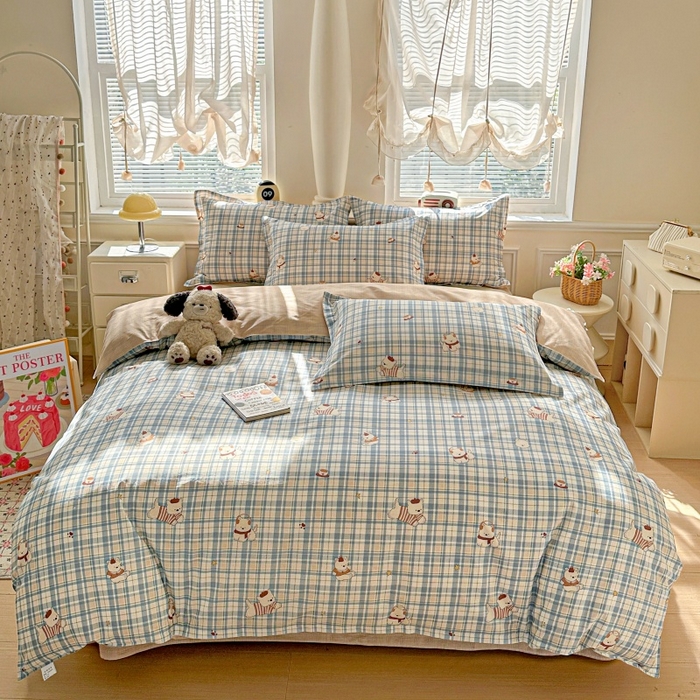 91家纺网 家纺一手货源 找家纺 鸿琪家纺 2025新款全棉12868四件套多规格纯棉四件套