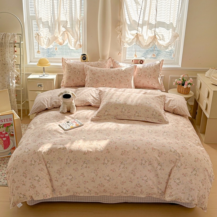 91家纺网 家纺一手货源 找家纺 鸿琪家纺 2025新款全棉12868四件套多规格纯棉四件套